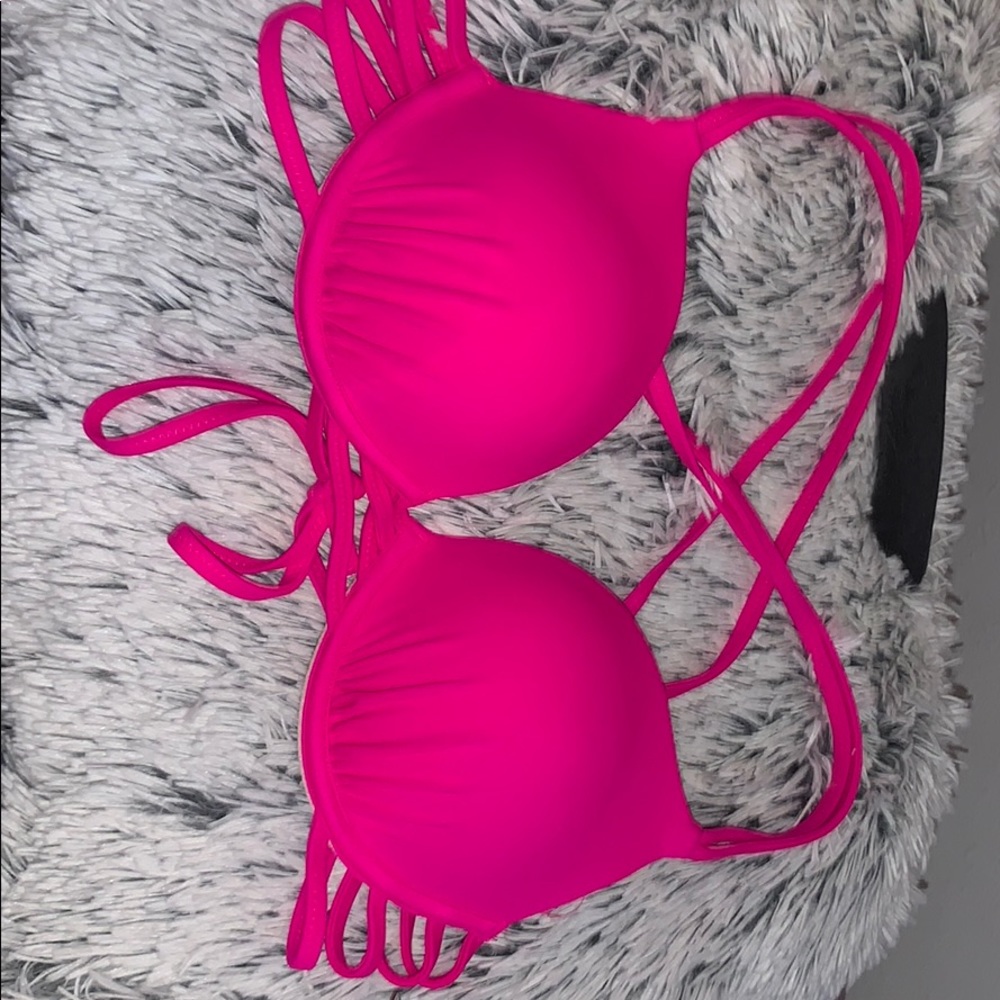 Hot pink bikini top